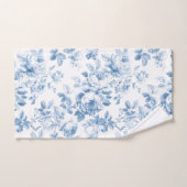Bleu et blanc Toile de Pays Français Floral (Serviette à main)