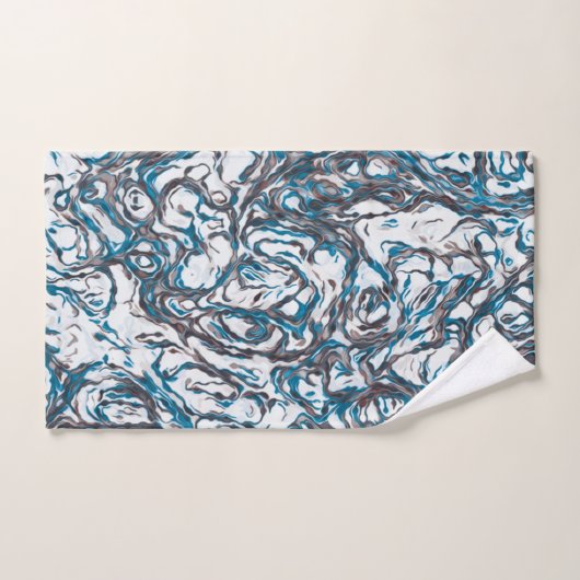 Bleu et Brown (Serviette à main)