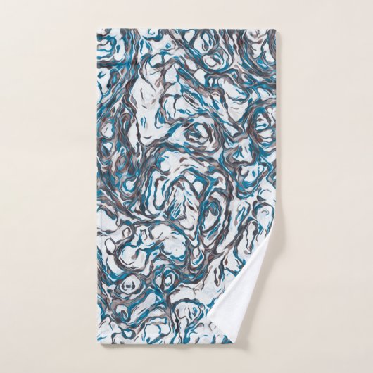 Bleu et Brown (Serviette à main)