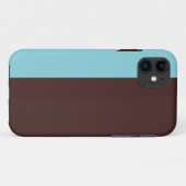 Bleu et Brown, coque iphone et couverture (Dos (Horizontal))