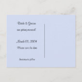 Bleu et Brown Enregistrer la date Photo Cartes pos (Dos)