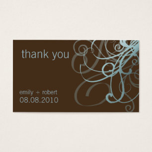 Bleu et Brown Frissons ・ Balise Favor de mariage