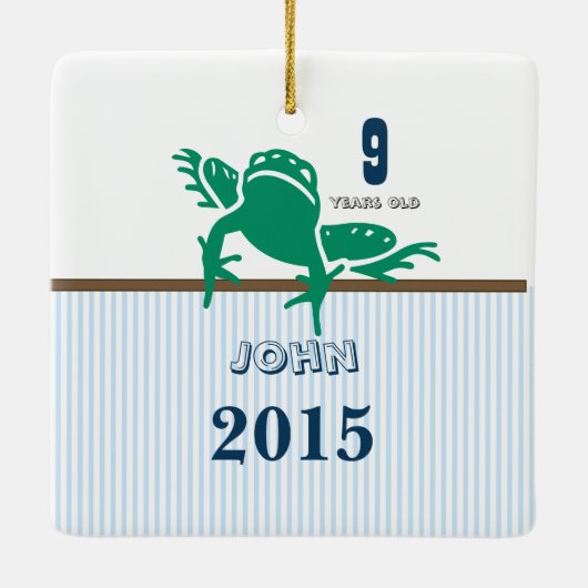 Bleu et Brown grenouille verte en bande ornement p (Dos)