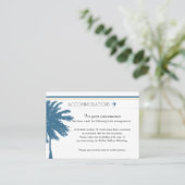 Bleu et crème de carte d'embarquement de palmier (Debout devant)