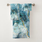 Bleu et doré marbre (En situation)