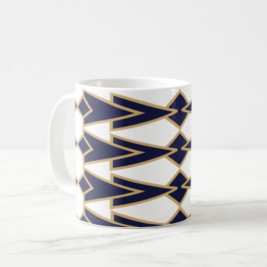 Bleu et Gold Bowties Café Mug (Devant gauche)