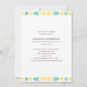 Bleu et jaune | Invitation à l'obtention du diplôm (Dos)