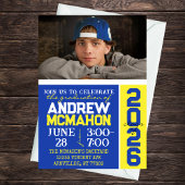 Bleu et jaune - Invitation photo