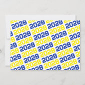 Bleu et jaune - Invitation photo (Dos)