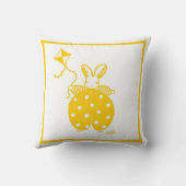 Bleu et jaune lapin avec coussin cerf-volant (Verso)