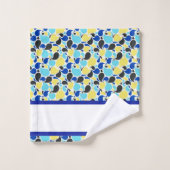 Bleu et jaune paisley (Gant de toilette)