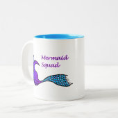 Bleu et mauve tasse à café Squad de sirène (Devant gauche)