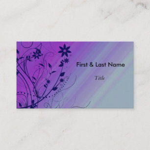 Bleu et modèle pourpre de carte de visite de