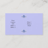 Bleu et modèle pourpre de carte de visite de (Dos)