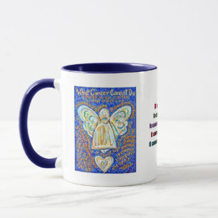 Bleu et or Cancer Ange Mug