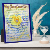 Bleu et or Cancer Poème Peinture Art Plaque (Côté)