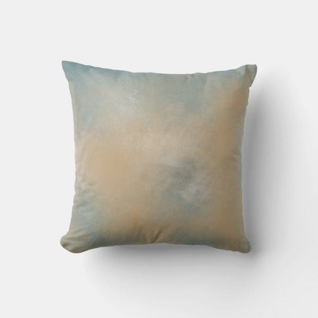 Bleu et Or Douce et Rêveuse | Coussin de Jet (Recto)