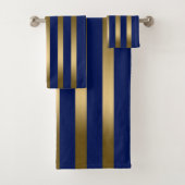 Bleu et or rayures motif (En situation)