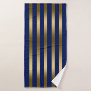Bleu et or rayures motif