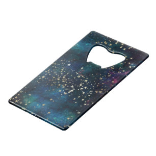 Bleu et or sous le ciel nocturne d'étoiles