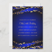 Bleu et or Stardust | Sweet 16 Invitation (Dos)