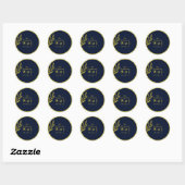bleu et or : sticker maker en ligne : mariage (Feuille)