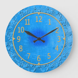 Bleu et or Vintage Look horloge