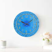 Bleu et or Vintage Look horloge (Maison)