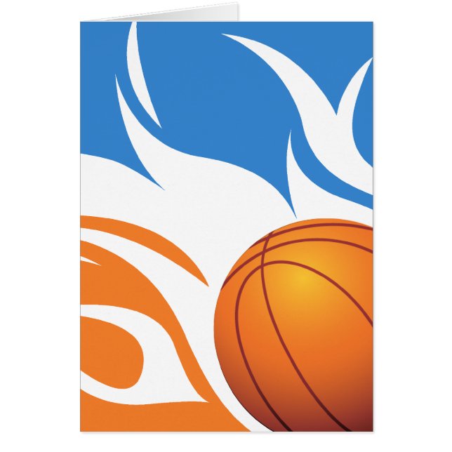 Bleu et orange flamboyants de basket-ball (Devant)