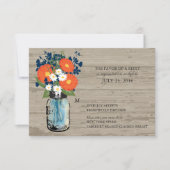 Bleu et orange Mason Jar Wood | RSVP (Devant)