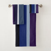 Bleu et pourpre Abstrait rayures (En situation)