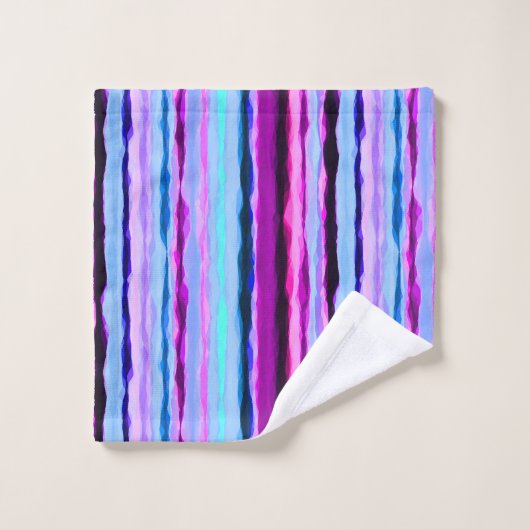 Bleu et rose Abstrait (Gant de toilette)