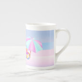 Bleu et rose Beach House Spécialité Mug (Droite)
