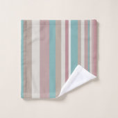 Bleu et rose clair (Gant de toilette)
