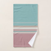 Bleu et rose clair (Serviette à main)