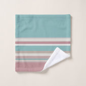 Bleu et rose clair (Gant de toilette)