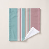 Bleu et rose clair (Gant de toilette)