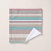 Bleu et rose clair (Gant de toilette)