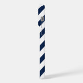 Bleu et rose Diagonal Stripes Monogramme (Côté gauche)