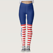 Bleu et rouge Trump 2024 Leggings (Devant)
