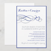 (Bleu et Silve d'horizon) invitations aimées de (Devant / Derrière)