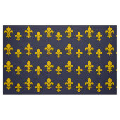 Bleu et tissu profonds de Gold Fleur de Lis (Fat Quarter)