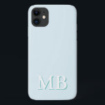 Bleu et Turquoise | Monogramme initial moderne min<br><div class="desc">Ce design élégant de boîtier de téléphone présente un design moderne simple dans les tons bleu clair et vert turquoise. Faites l'un d'un étui téléphonique gentil avec l'initiale et le nom personnalisés. Ce sera un cadeau unique et cool pour quelqu'un de spécial ou vous-même. Si vous souhaitez modifier les polices...</div>