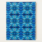 Bleu et Turquoise Wavy moderne Abstrait (Dos)