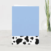 Bleu et vache Imprimer 9e carte d'anniversaire (Dos)