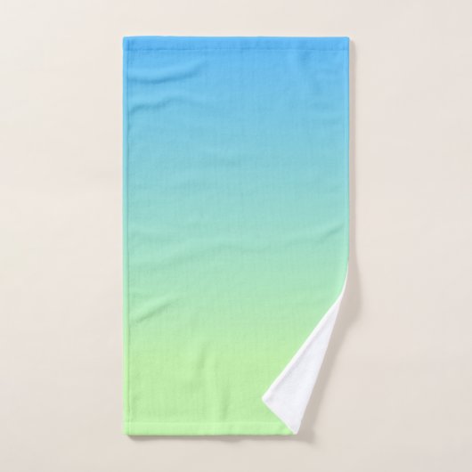 Bleu et vert (Serviette à main)