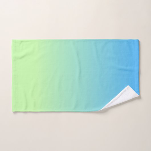 Bleu et vert (Serviette à main)