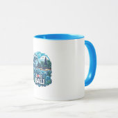 Bleu et vert amour Bali Mug (Devant droit)