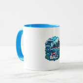 Bleu et vert amour Bali Mug (Devant gauche)