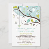 Bleu et vert | Faire-part de mariage de mignons to (Devant)